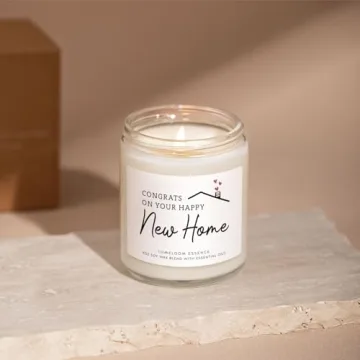 LUMELOOM House Warming Gifts New Home, Christmas Housewarming Gifts- 9oz Aromatherapy Lavender Scented Soy Wax Candle, New Home Gift Ideas, Best Housewarming Gifts 2024 for Women, New Home Gift Candle