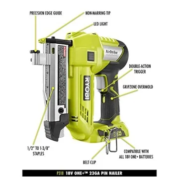 Ryobi Cordless AirStrike Pin Nailer - Lightweight & Versatile