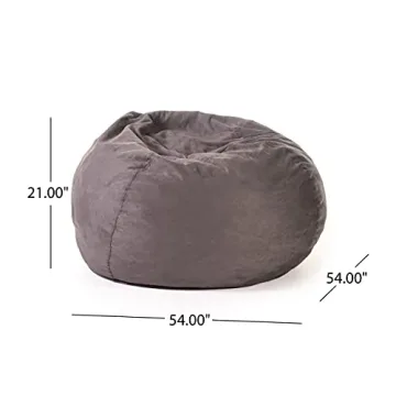Comfortable Charcoal Bean Bag Cover for Modern Homes