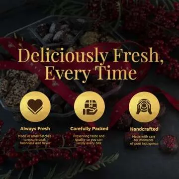 Chocolate Gift Baskets Holiday Chocolates, Set of Three Six Sectional Assortments, Decadent Kosher Dairy-Free Truffles. Perfect Valentines Office Gifts for Corporate Gifting