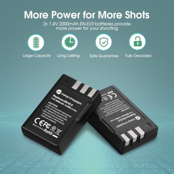 FirstPower EN-EL9 Battery Pack and USB Charger