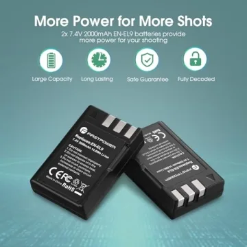 FirstPower EN-EL9 Battery Pack and USB Charger