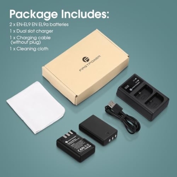 FirstPower EN-EL9 Battery Pack and USB Charger