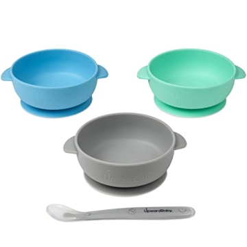 UpwardBaby Silicone Suction Bowls - BPA-Free, Mess-Free Toddler Mealtime