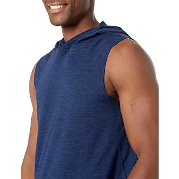 Amazon Essentials Men's Sleeveless Hoodie - Lightweight Performance