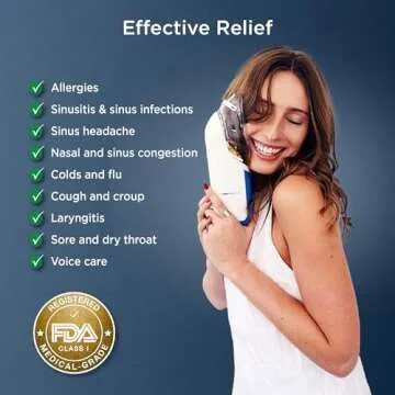 mypurmist Cordless Ultrapure Steam Inhaler - Handheld Steamer, Vaporizer & Humidifier for Sinus Relief, Nasal Congestion, Cold & Cough, & Vocal Care for Singers (Includes Hands-Free Holder)