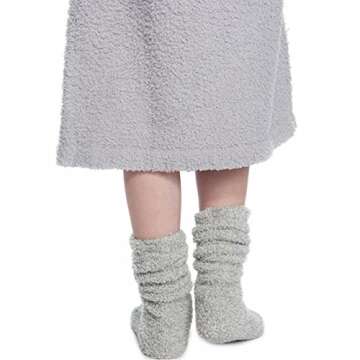 Barefoot Dreams Unisex CozyChic® Youth Socks (Big Kid) Ocean-White One Size
