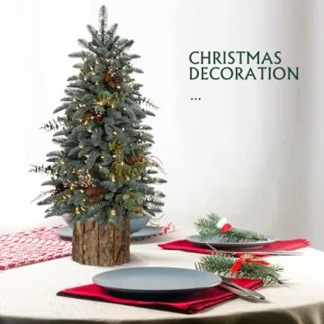 YARNOW Wooden Flower Pot - Rustic Planter Set