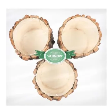 YARNOW Wooden Flower Pot - Rustic Planter Set