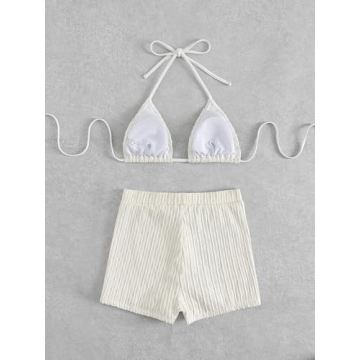 SOLY HUX Chic Women’s Halter Triangle Bikini Set