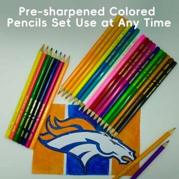 Vibrant 48 Count Colored Pencils Set for Artists