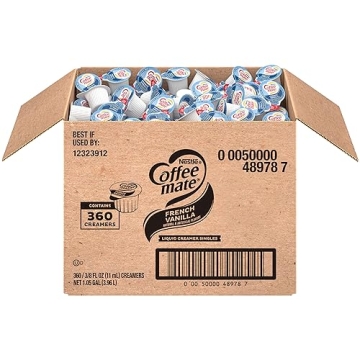Nestle Coffee mate French Vanilla Creamer Singles, Non-Dairy, 360 Pack