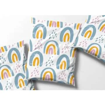 Package Mint Poly Mailers 14x19 100 Pack | Waterproof & Tear Resistant Mailing Envelopes | Small Business Supplies | Shipping Bags for Clothes | Cute Small Business Bags - Boho Rainbow