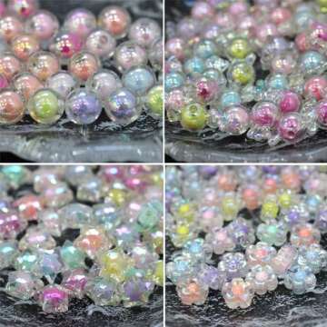 250pcs Acrylic Assorted Beads - Perfect for DIY Jewelry Making