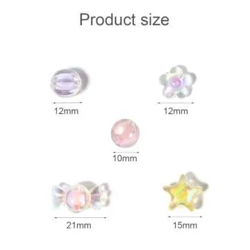 250pcs Acrylic Assorted Beads - Perfect for DIY Jewelry Making