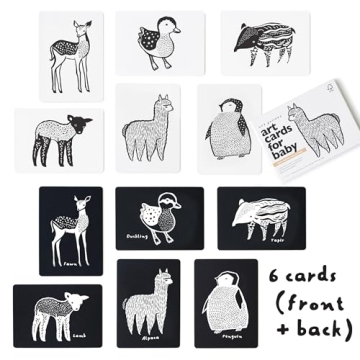 Wee Gallery Black and White Animal Art Cards for Babies