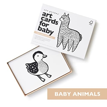 Wee Gallery Black and White Animal Art Cards for Babies