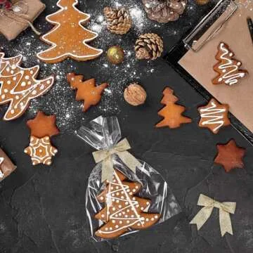 Meseey 30 Metallic Glitter Gold Premade Gift Bows