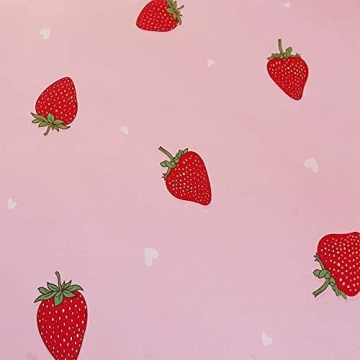 LAMEJOR Strawberry Duvet Cover Set for Queen Size