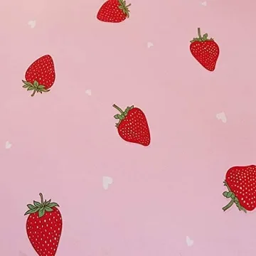 LAMEJOR Strawberry Duvet Cover Set for Queen Size