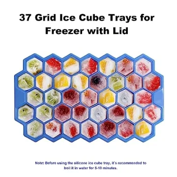 Ice Cube Trays for Freezer with Lid for Perfect Drinks