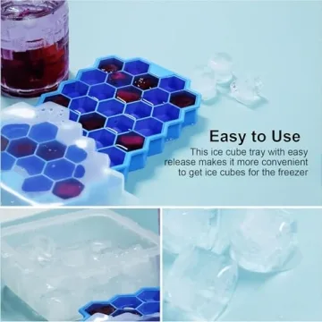 Ice Cube Trays for Freezer with Lid for Perfect Drinks