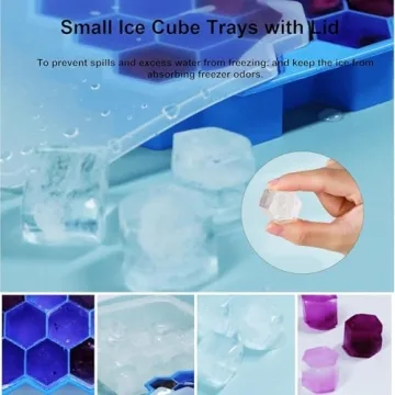 Ice Cube Trays for Freezer with Lid for Perfect Drinks