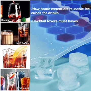 Ice Cube Trays for Freezer with Lid for Perfect Drinks