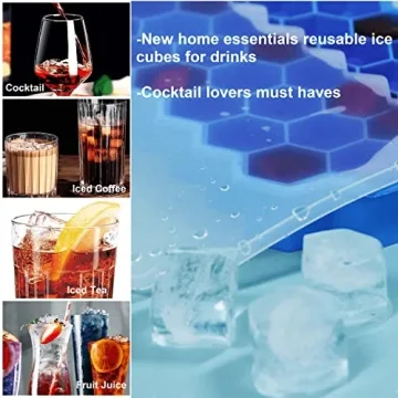 Ice Cube Trays for Freezer with Lid for Perfect Drinks