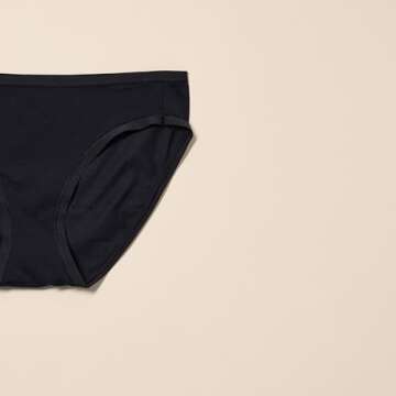 Amazon Essentials Women's Cotton Bikini Brief Underwear (Available in Plus Size), Pack of 10, Black,...