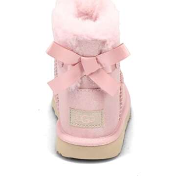 UGG Mini Bailey Bow Ii Shimmer Boot, Pink Cloud, Size 7