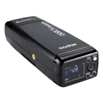 Godox AD200 200Ws 2.4G TTL Flash Strobe 1/8000 HSS Cordless Monolight with 2900mAh Lithimu Battery and Bare Bulb/Speedlite Fresnel Flash Head to Cover 500 Full Power Shots and Recycle in 0.01-2.1 Sec