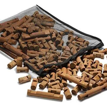 SainSmart Jr. 150 PCS Wooden Log Cabin Set Building House Toy for Toddlers, Classic Tinker Construction Kit with Colorful Wood Blocks for 3+ Years Old, Kid