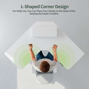 FEZIBO 48 Inch Electric Corner Standing Desk For Home Office