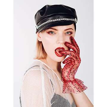 Geyoga Lace Polka Dot Gloves for Tea and Weddings