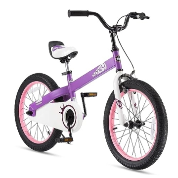 RoyalBaby Cubetube Honey 18" Steel Kids Bicycle w/2 Brake Styles, Kickstand and Reflectors for Boys ...