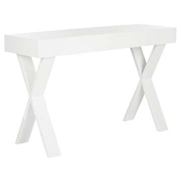 Safavieh Alessia White Lacquer Vanity Desk for Stylish Homes