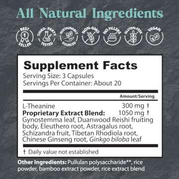 Dragon Herbs - Tao in a Bottle Capsules | Herbal Formula Supplement to Support Stress, Mood, Focus, Adaptability, (60 Capsules, 450 mg Each)