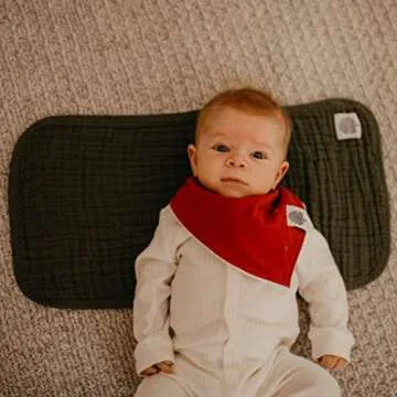 Parker Baby Co. Muslin Burp Cloths, 100% Cotton Burping Clothes, Newborn Essential, Must-Have Baby Registry, Modern and Trendy Colors, 20x11 Unisex Large Baby Burp Cloths, Pack of 4