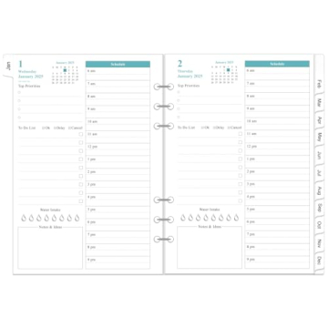 2025 Planner Refills for A5 Binder - Daily and Monthly Organizer