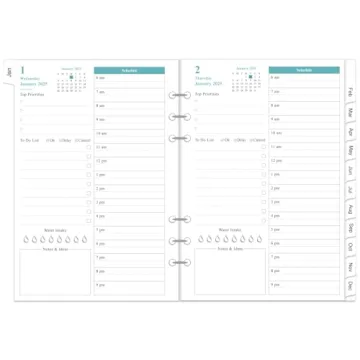 2025 Planner Refills for A5 Binder - Daily and Monthly Organizer