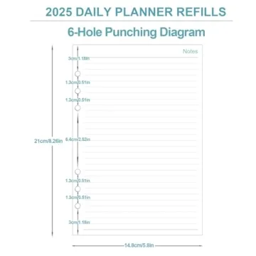 2025 A5 Planner Refills - Daily & Monthly Organization