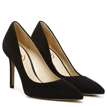 Sam Edelman Black Suede Hazel Pump Elegant Stiletto Heels