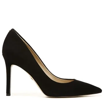 Sam Edelman Black Suede Hazel Pump Elegant Stiletto Heels
