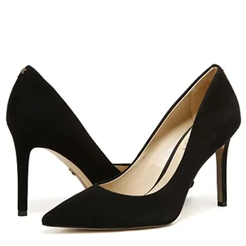 Sam Edelman Black Suede Hazel Pump Elegant Stiletto Heels