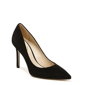 Sam Edelman Black Suede Hazel Pump Elegant Stiletto Heels