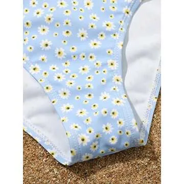 SOLY HUX Girls Floral Bikini with Cover Up for Summer
