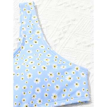 SOLY HUX Girls Floral Bikini with Cover Up for Summer