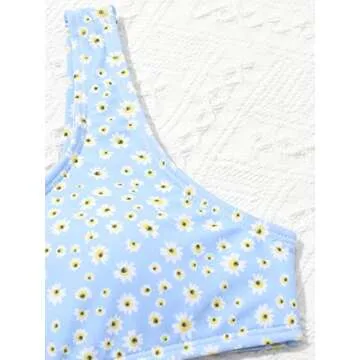 SOLY HUX Girls Floral Bikini with Cover Up for Summer