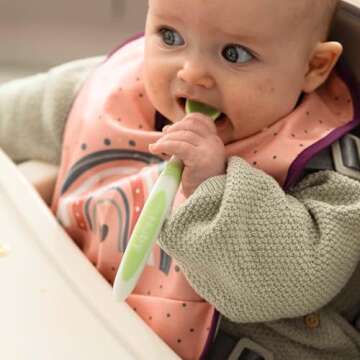 Nuby 6 Piece Long Handle Weaning Spoons, Assorted, One Size